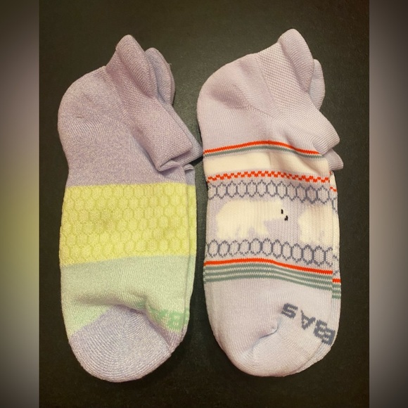Bombas Accessories - Bombas 2 Pair Ankle Socks Polar Bear Size Medium NWOT